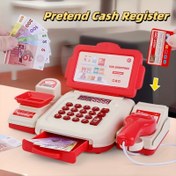 Resim Çocukların Oyun Kasiyer Makinesi (pilleri dahil değildir) Gerçekçi Kasiyer ile, Kart Sürme ve Tarama ile Alışveriş Sahnelerini Taklit Ediyor. Birbirleriyle Etkileşimde Bulunmak İçin Erkek ve Kız Çocukları İçin Rol Yapma Oyuncağı, Tatil Hediyesi Olarak Mükemmel. 