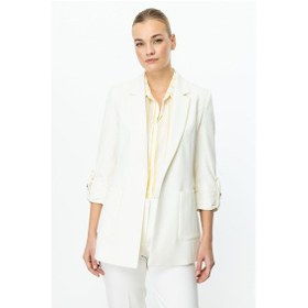 Resim Ekol Kolu Apoletli Torba Cepli Ceket Ekru 