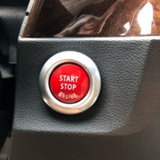 Resim Araba Gösterge Paneli Süsü Araba Motoru BAŞLAT Düğmesi Değiştirme Kapağı, DUR Düğmesi Aksesuarları Anahtar Dekoru for bmw X1 X5 X6 E71 Z4 E89 3 5 Serisi E90 E91 E60 E87 (Sadece E Şasi için), Pilsiz 