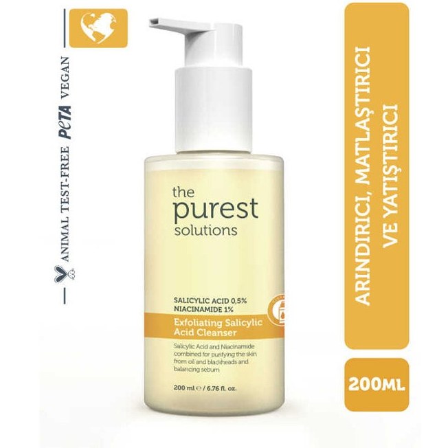 The Purest Solutions Exfoliating Salicylic Acid Cleanser - Salisilik Asitli Arındırıcı Temizleyici Fiyatı ve Özelliklerı - Badem
