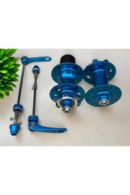 Resim SARİSSA BİSİKLET Forte Gt Xbyc 680 Bisiklet Hub Sesli Ön Arka Kaset Göbek Seti 32 Delik 6 Vida Qr Mandal Mavi 