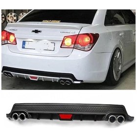 Resim Chevrolet Cruze Sedan Siyah Difüzör Difizör Yuvarlak Egzoz Görünüm Kulaklı Tip 2008 - 2015 