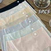 Resim 5 adet Katı Hızlı Kuruyan Slip, Basit Rahat Nefes Alabilen Esnek İç Çamaşırı Külot, Kadın İç Giyim & İç Çamaşırı 