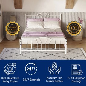 Resim Argimo Bella Çift Kişilik Ferforje Tarz Metal Karyola 