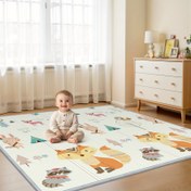 Resim Geniş Çift Taraflı Katlanabilir Bebek Oyun Matı, Kaymaz Yüzeyli, Taşınabilir & Kolay Temizlenir, Güvenli ve Dayanıklı XPE Malzemeden Üretilmiş, Taşıma Çantası Dahil. Erken Öğrenme, Oyun Zamanı ve Açık Hava Kampı İçin İdeal 