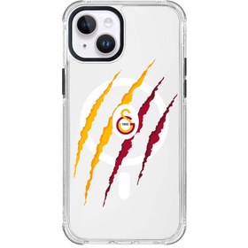 Resim Galatasaray iPhone 14 Uyumlu Galatasaray Aslan Pençe Magsafe Lisanslı Telefon Kılıfı 