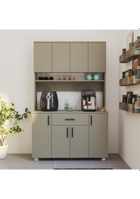 Resim Belinda Kahve Köşesi Mutfak Dolabı Çok Amaçlı Dolap Kumbeji Kumtaşı 