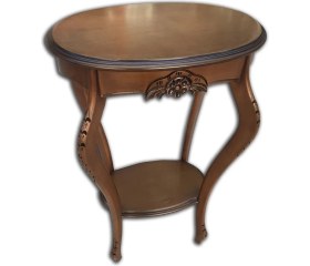 Resim Bengi Ticaret Fiskos Çiçeklik 4AYAK Oymalı Model Parlak Ihlamur Ağacı Ayak Parlak Ceviz Mdf Tabla El Yapım 