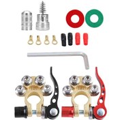 Resim 1 Çift Araba Terminalleri Hızlı Bağlantı Kesme Kabloları Konnektörleri, L Anahtar + Terminal + Yalıtım Pedi + Fırça İle 