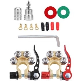 Resim 1 Çift Araba Terminalleri Hızlı Bağlantı Kesme Kabloları Konnektörleri, L Anahtar + Terminal + Yalıtım Pedi + Fırça İle 