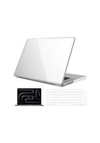 Resim Novstrap Apple Macbook Pro 14 İnç M3 A2992 A2918 İle Uyumlu Parlak Kılıf + Şeffaf Klavye Kılıfı+film 