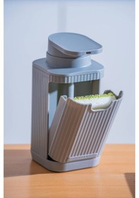 Resim Acar Snoppy Sünger Hazneli Sıvı Sabunluk Gri - 19 Cm Gri 