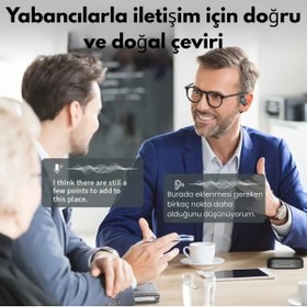 Resim LİNGVO Simultane Tercüme Çeviri Kulaklığı 150 Dil Desteği - Doğal Çift Yönlü Sohbet 