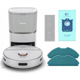 Resim Philips Istasyonlu Robot Süpürge ''Islak Kuru Moplu, Sert Zemin ve Halıya Uygun, Yüksek Emiş Gücü ve Kızılötesi Sensörlü''- Onerous 