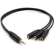 Resim PrimeX Plus PX-3AUX 3 Lü Stereo Çoklayıcı, 3 x 3.5 mm Aux, 1 Giriş 3 Çıkış 3.5mm Jak Kablo 
