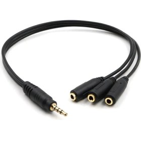Resim PrimeX Plus PX-3AUX 3 Lü Stereo Çoklayıcı, 3 x 3.5 mm Aux, 1 Giriş 3 Çıkış 3.5mm Jak Kablo 