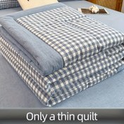 Resim 4 Mevsim Evrensel İnce Yorgan, Ekose Yaz Serin Yorgan, Yumuşak Cilt Dostu Klima Yorganı, Tek ve Çift Mikrofiber Dolgulu Yorgan (1 Yaz Yorganı, Yastık Kılıfları ve Çarşaf hariç) 