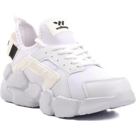 Resim Walkway Hura Beyaz Fileli Hafif Unisex Spor Ayakkabı 001 
