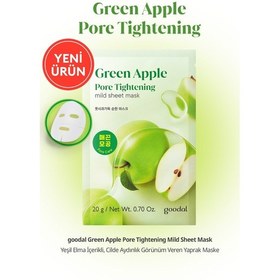 Resim Yeşil Elma İçerikli Yaprak Maske Goodal Green Apple Pore Tightening Mild Sheet Mask 