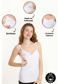 Resim Parlingerie Hamile Emzirme Atleti Kaplı Beyaz 
