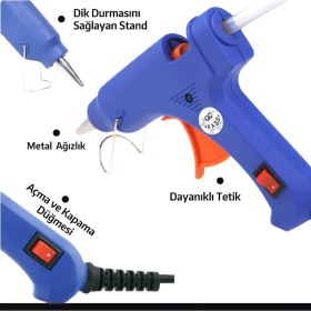 Resim Yayke Sıcak Silikon Tabancası 80 Watt Koruma Anahtarlı - 1 Adet Silikon 