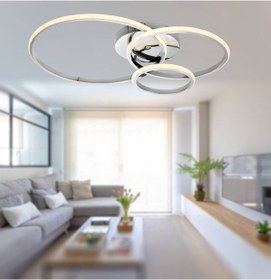 Resim Tt323-kr Tt 3 Halkalı Krom Kaplama Plofonyer 3 Renk Işık Led Krom 