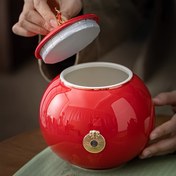 Resim 1 Adet Vintage Çay Saklama Kavanozu, Seramik Saklama Kavanozu, Nem Geçirmez Kapaklı Saklama Kavanozu, Kahve Saklama Kavanozu, Kurutulmuş Meyve Saklama Kavanozu, Tahıl Gıda Saklama Kavanozu, Çalışma Odası, Oturma Odası, Yatak Odası Saklama Ve Dekoratif Süsler Için, Anneler Günü Hediyeleri 