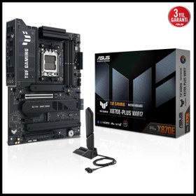 Resim ASUS TUF GAMING X870E-PLUS WIFI7 8000MHz OC DDR5 Soket AM5 M.2 HDMI ATX Anakart 