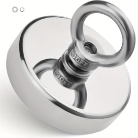 Resim 60mm Ağır Hizmet Balık Mıknatısı - 3 Katmanlı Kaplama & Paslanmaz Çelik Halka, Güvenli Ekipman Asma için Korozyon Dirençli, Kamp ve Nehir Keşfi İçin, Dayanıklı Tasarım, Yüksek Kalite Kaplama, Macera Severler İçin, Polished Yüzey, Outdoor Avantajları 