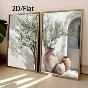 Resim 2D Düz, 2D Düz Çerçevesiz Tuval Posterleri, Vintage Sanat, Akdeniz Tarzı Zeytin Ağacı Manzara Baskısı, Duvar Sanatı Tuval Boyama, Yatak Odası Oturma Odası Duvar Dekorasyonu, Mutfak Koridor Duvar Dekorasyonu, Modern İdeal Ev Duvar Dekorasyonu Hediyesi, 2D Düz 
