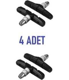 Resim Bisiklet Fren Pabucu 4 Adet V-brake Fren Papucu 