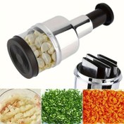 Resim 1 Adet Manuel Sarımsak Sıkacağı & Gıda Doğrayıcı - El Tipi Sebze ve Soğan Dilimleyici, Mini Öğütücü, Dayanıklı Metal Mutfak Aracı, Elektrik Gerektirmez, Hızlı Doğrama İçin İdeal, Mutfak Aleti|Ergonomik Tasarım|Metal Yapı, Sarımsak Ezici 