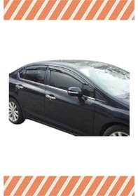 Resim Honda Civic Sedan 2012 -2015 Modellerine Özel 4'lü Mügen Tip Cam Rüzgarlığı 