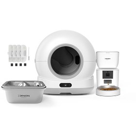 Resim Xenon Smart Akıllı Kameralı Kedi Tuvaleti Çelik Kaseli 4 LT Mama Kabı Çelik Su Pınarı ve Filtre 4'lü Pet Seti 