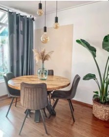 Resim Riolight Modern Siyah 3xe27 Duylu Yuvarlak Tabanlı Metal Sarkıt A Siyah 