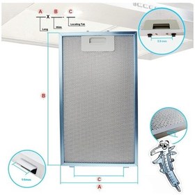 Resim Davlumbaz & Aspiratör Metal Yağ Filtresi Altus Uyumlu Ala525w, Ala525b İle 