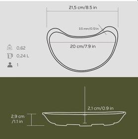 Resim Lava Fajita Tabağı Böbrek Form Siyah Mat 10 X 20 Cm Siyah 