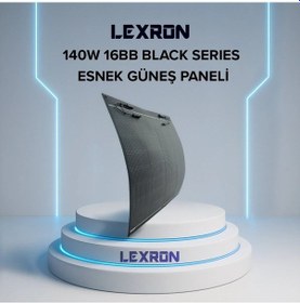 Resim Lexron 140w 16bb Black Series Topcon Esnek Güneş Paneli 