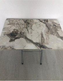 Resim Ars Mrd Desıgn 60x90 Efes Mermer Katlanabilir Masa Yemek Masası Mutfak Masası Kamp Masası Çok Amaçlı 