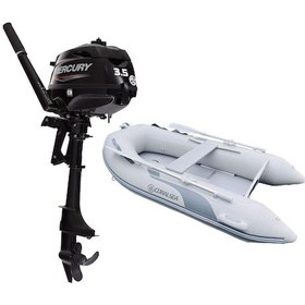 Resim Coralsea 230 Ahşap Tabanlı Şişme Bot + Mercury 3.5 Hp Deniz Motoru 