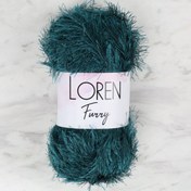 Resim Loren Furry Petrol Mavisi El Örgü İpi - RF039 - 34057 