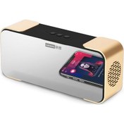 Resim Ximistore9 Lenovo L022 Bluetooth Hoparlör, 10w Hd Ses & Bas, Taşınabilir, Aux/tf/usb Desteği, 1200mah Pil, Cam Görüntü, El-işi Arama - Şampanya Altın 