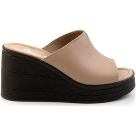 Resim Vizon Leather Kadın Terlik K04040012603 Vizon 