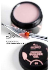 Resim Momo Professional Premium Builder Gel Protez Tırnak Jeli No.09 Vizon 55 gr 