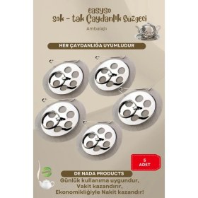 Resim Beleşe Sök Tak Demlik Içi Çay Süzgeci 5'li 