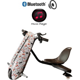Resim Citymate Drift Car Bluetooth Hoparlörlü Graffiti Desenli Drift Scooter 