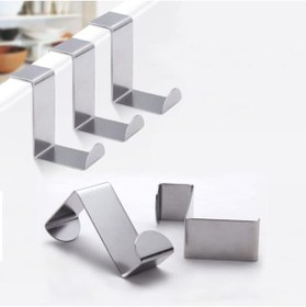 Resim Nar kalıp Narkalıp Paslanmaz Çelik Dolap Ve Çekmece Kapı Üstü Metal Kanca Askı - 4'lü Set 