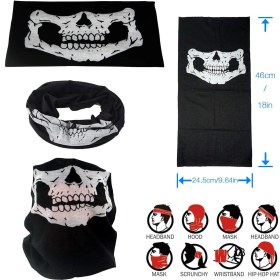 Resim Mercansa Motorcu Boyunluk Baf Buff Bandana 25X48 cm Model 7 