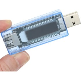 Resim Hobi Mekatronik Keweısı KWS-V20 LED Ekranlı USB Voltmetre Ampermetre USB Sarj ve Kapasite CIHAZI(3-9V 0-3A) 