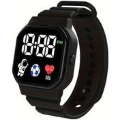 Resim Gaojunshop01 Siyah Led Astronot Spor Saati - Çok Fonksiyonlu Silikon Kordonlu Gençler Ve Çiftler İçin Diğer 